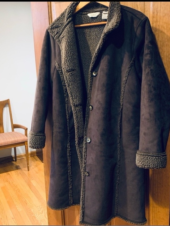 L.L. Bean Jackets & Blazers - L.L. BEAN FAUX SUEDE SHERPA LINED Coat